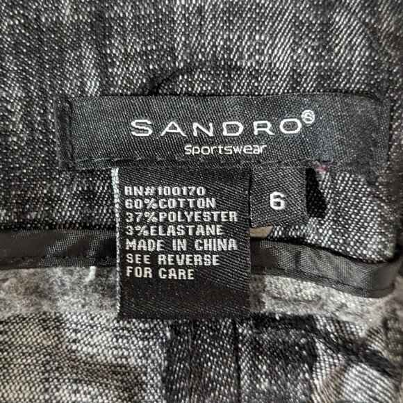 Sandro Capris Crop Dress Pant Gray 6 - Picture 4 of 5